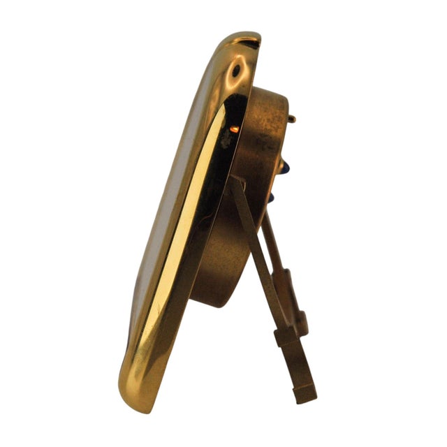 1980s 18CT Gold Plated Cased Romane Pendulette Quartz Alarm Clock by Cartier, Paris, 1980s For Sale - Image 5 of 13