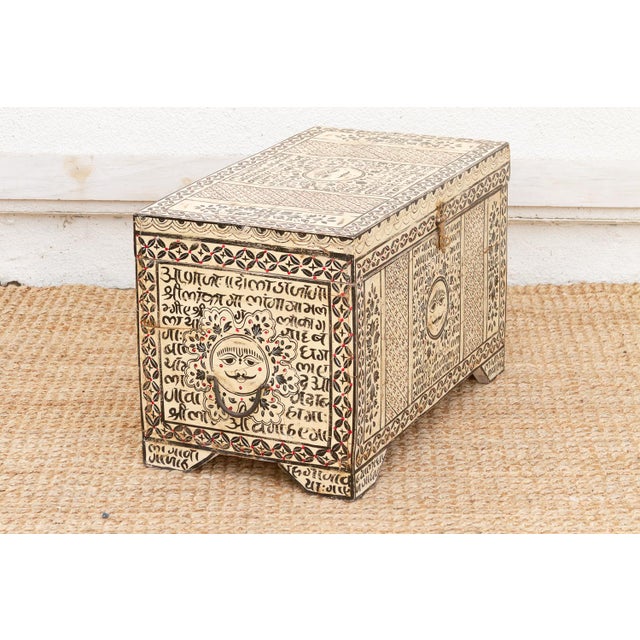 Vintage "Surya" Sun-Face Painted Chest For Sale - Image 9 of 10