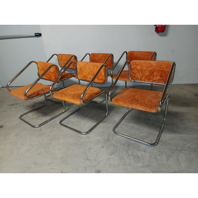 Red Space Age Chairs, 1970s, Set of 6 For Sale - Image 8 of 12