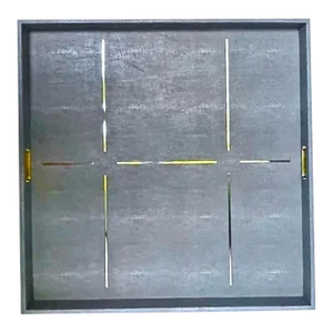 Vintage Medium Gray Shagreen & Brass Tray