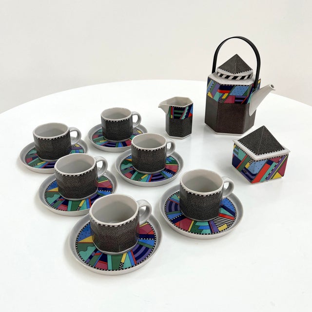 Tea Service Scenario Metropol by Barbara Brenner for Rosenthal, 1990s, Set of 9 For Sale - Image 8 of 8