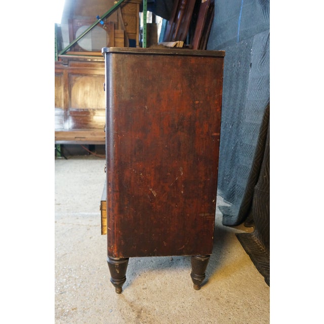 Antique 18th Century American Federal Crotch Mahogany Chest of Drawers Dresser For Sale - Image 12 of 15