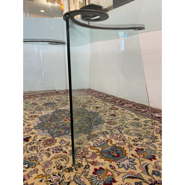 Post Modern Tempered Glass Dining Room Table For Sale - Image 11 of 12
