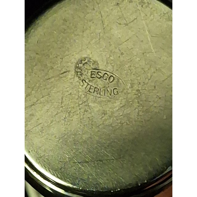 Metal Vintage Esco Sterling Silver Kiddush Cup Beaker Engraved Jewish Judaica For Sale - Image 7 of 12