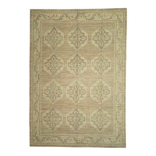 Turkish Oushak Rug 10'2" x 14'6" For Sale