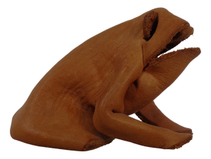 Handmade Leather Frog from Deru Wiesbaden, Germany, 1960s