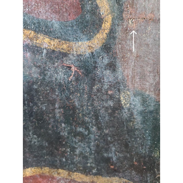 Antique 18th Century Religious Cuzco Oil Painting the Adoration of the Magi For Sale - Image 16 of 18