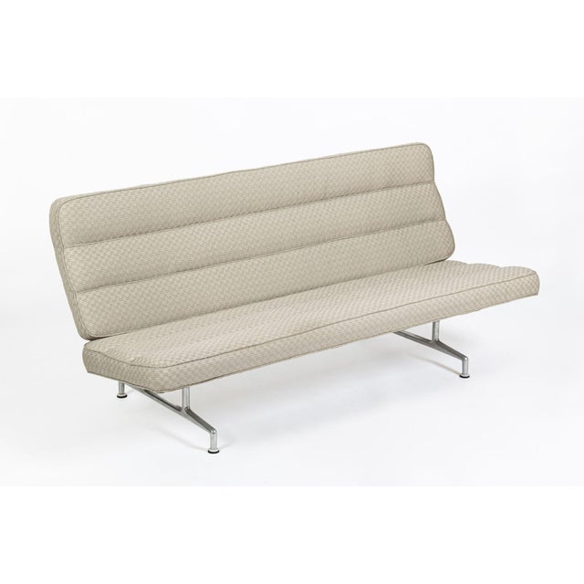 This vintage mid-century modern Model 3473 sofa was designed by Charles and Ray Eames for Herman Miller and introduced in...