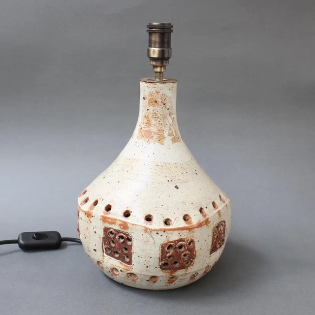 1970s Vintage Ceramic Table Lamp in the Style of Georges Pelletier, Circa 1970s For Sale - Image 5 of 12