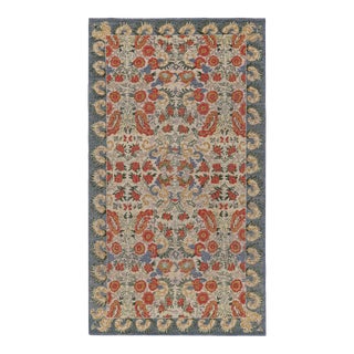 Rug & Kilim’s Classic Style Rug in White With Floral Patterns For Sale