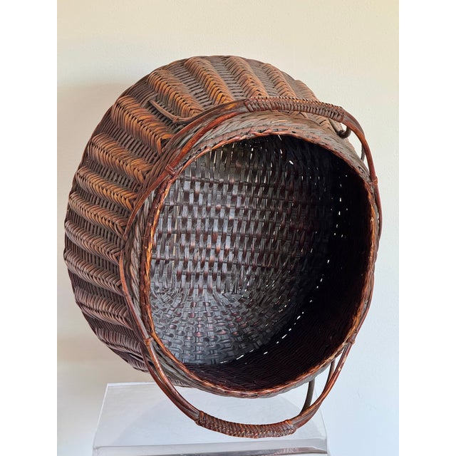 Brown 20th Century Japanese Ikebana Basket For Sale - Image 8 of 10