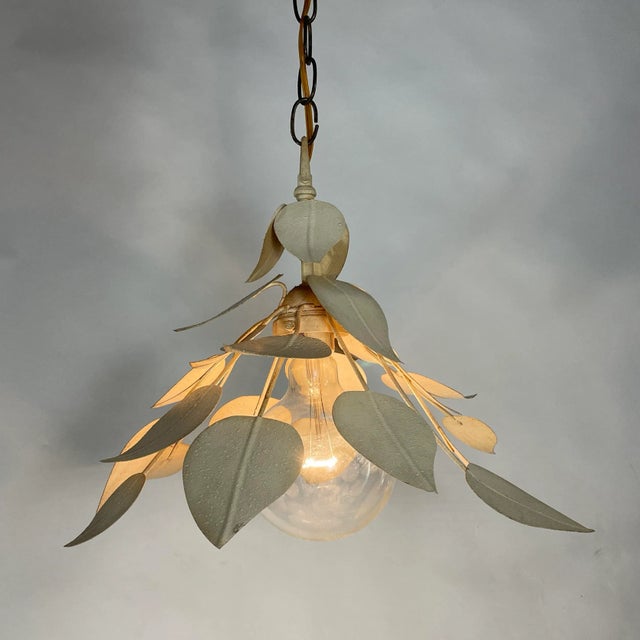 1980s 1989 Postmodern Fredrick Ramond Cascading Tole Swag Lamp For Sale - Image 5 of 12