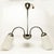 The chandelier was manufactured in Poland in the 70s. The lamp is made of metal and milk glass. It is preserved in very...
