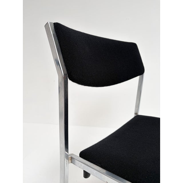Metal Stacking Chairs by Gijs van der Sluis, 1970s, Set of 4 For Sale - Image 7 of 13