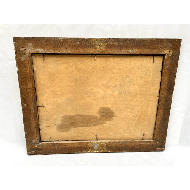 Vintage Belgian Signed Landscape Oil Painting For Sale - Image 11 of 12