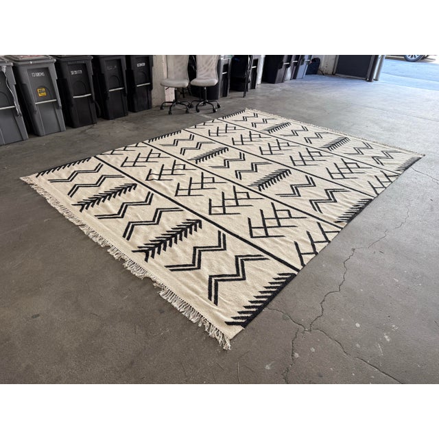 9ft 2in X 12ft 3in Four Hands Coulter Graphic Wool Area Rug For Sale - Image 4 of 12