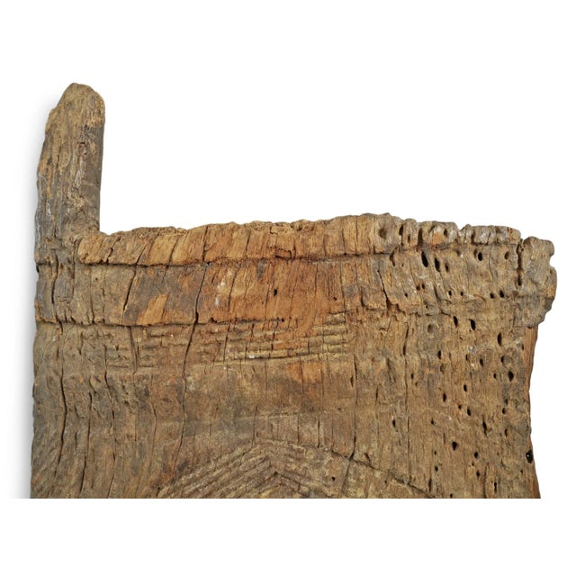 Tribal Vintage Igbo Carved Wood Door For Sale - Image 3 of 5