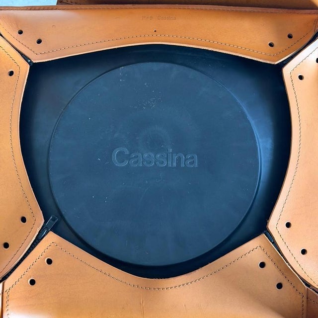 CAB 413 Armchairs in Cognac Leather attributed to Mario Bellini for Cassina, 1970s, Set of 2 For Sale - Image 14 of 16