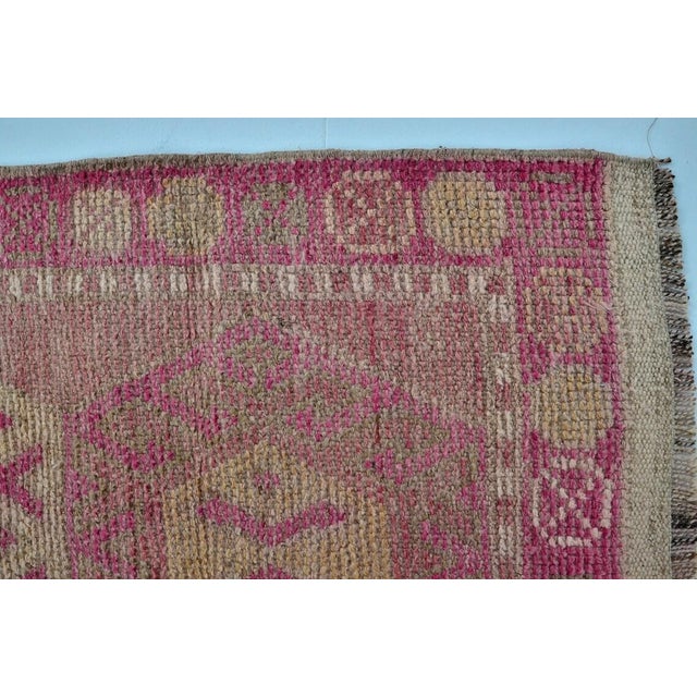 Mid 20th Century Oushak Tribal Handknotted Anatolian Runner For Sale - Image 10 of 10