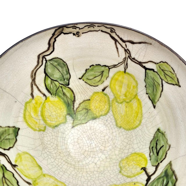 Donna Marie Padrick California Lemon Studio Pottery Centerpiece Bowl 9.5" For Sale - Image 9 of 12
