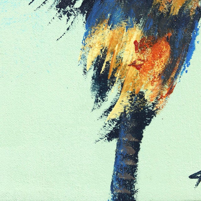 Windy Palm - Contemporary Botanical Landscape Tree Acrylic Painting by Kathleen Keifer For Sale - Image 4 of 8