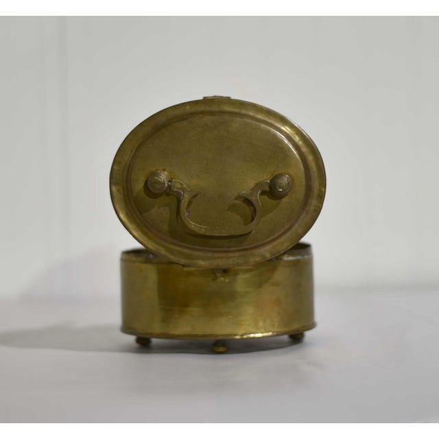 Mid Century Chinoiserie Brass Trinket Box For Sale - Image 11 of 12