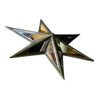 Beveled Sculptural Star Wall Mirror 20.5" For Sale