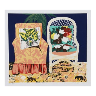 Chair Duet, Hunt Slonem Screen Print For Sale