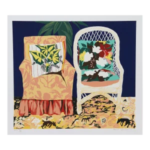 Chair Duet, Hunt Slonem Screen Print