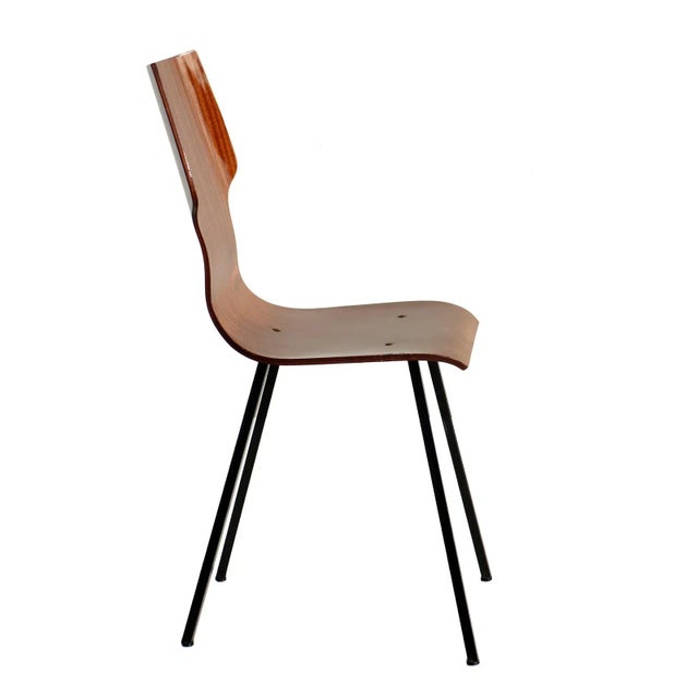 Mid-Century Modern Set of Italian Plywood Dining Chairs, 1950s For Sale - Image 3 of 7