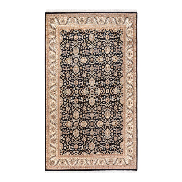 Mogul Hand-Knotted Area Rug - Black, 5' 10" x 10' 3" For Sale