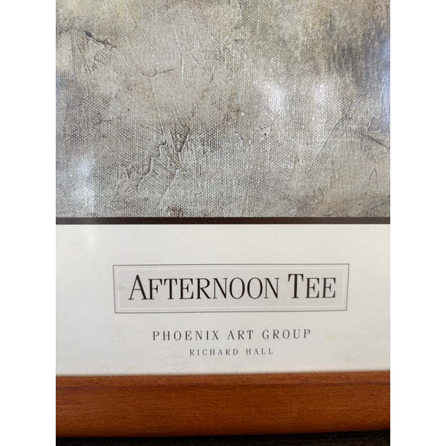 Oyster Gray 1980s “Afternoon Tee” Lithograph by Richard Hall for the Phoenix Art Group For Sale - Image 8 of 12
