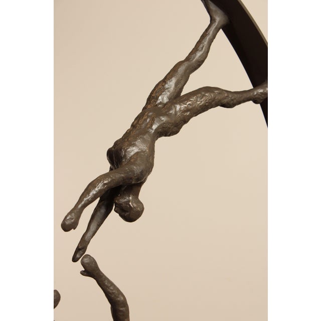 2010s Reaching For Center Large Sculpture on Pedestal For Sale - Image 5 of 12