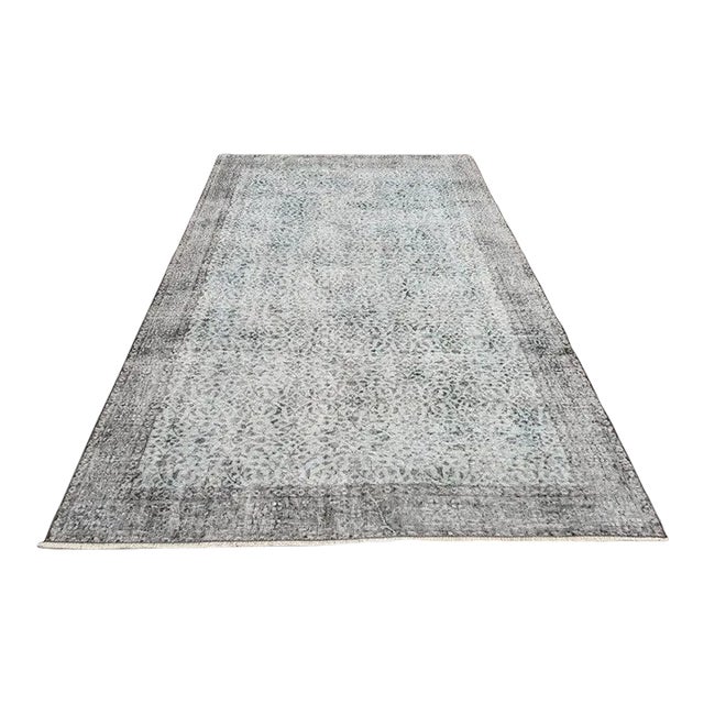 1960s Light Blue Vintage Anatolian Carpet For Sale