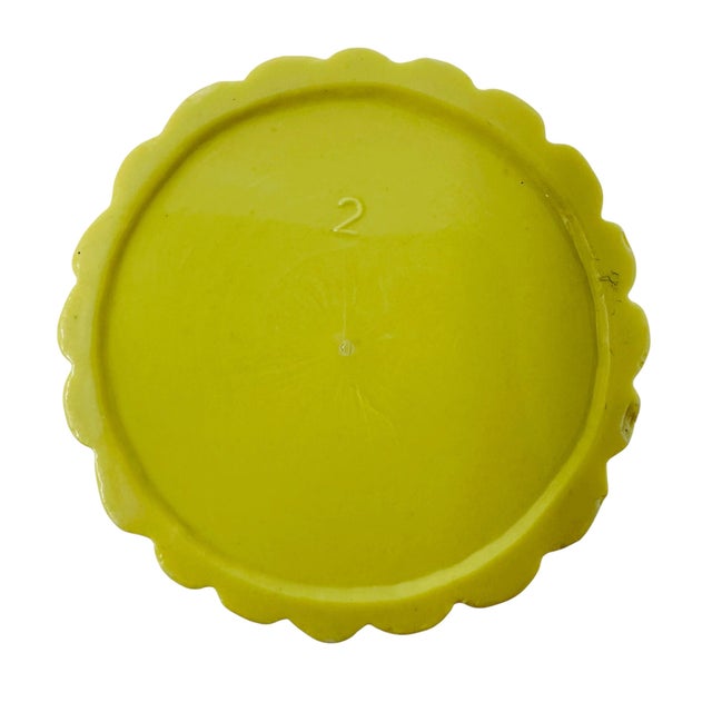 1970's Bai Yellow Faux Bamboo 4pc Bathroom Set Wastebasket Tissue Box Cover Soap For Sale - Image 10 of 18