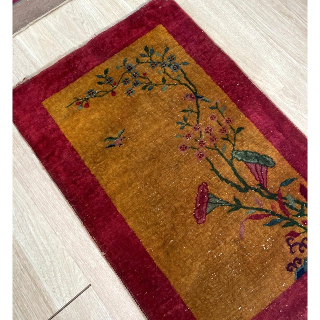 Art Deco Antique Chinese Art Deco Rug 2.7' X 4.3' (82cm X 131cm) 1920s For Sale - Image 3 of 6