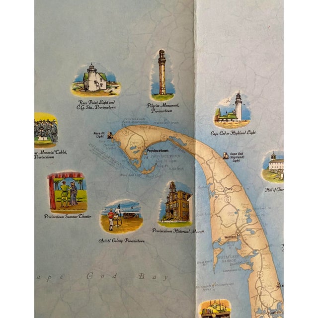 Vintage Tydol Map of Cape Cod For Sale - Image 10 of 11