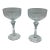 Rock Sharpe Champagne Coupes 1950s Cut Crystal - A Pair For Sale