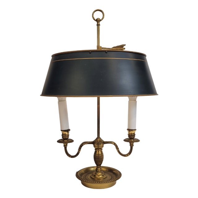 Directoire Bouillotte Table Lamp in Gilt Bronze, France, 19th Century For Sale