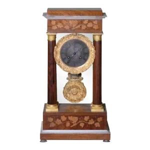 Very Fine circa 1838 French Empire Paris Portico Clock with Provenance