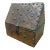 Mid 20th Century Vintage Cathedral Top Spanish Chest With Brass Fittings For Sale