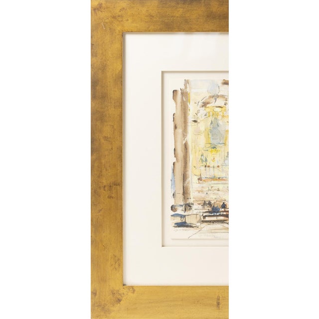 Modern Dagoberto Silva, Interior of Porto Cathedral, 1950s, Watercolor on Paper For Sale - Image 3 of 8