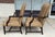 Wood Pair of Ethan Allen High Back Arm Chairs With Striped Upholstery For Sale - Image 7 of 16