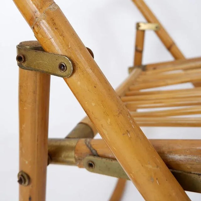 Mid-Century Italian Bamboo Folding Chair from Dal Vera, 1960s For Sale - Image 10 of 12