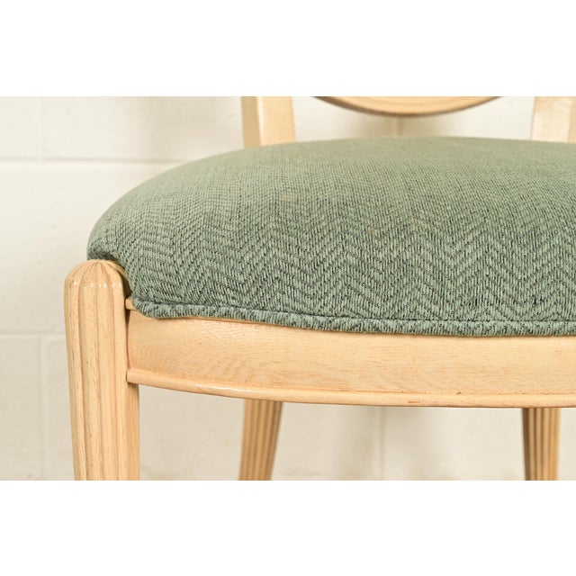 Brown Henredon Modern Art Deco Carved Oak Dining Chairs, Set of Six For Sale - Image 8 of 15