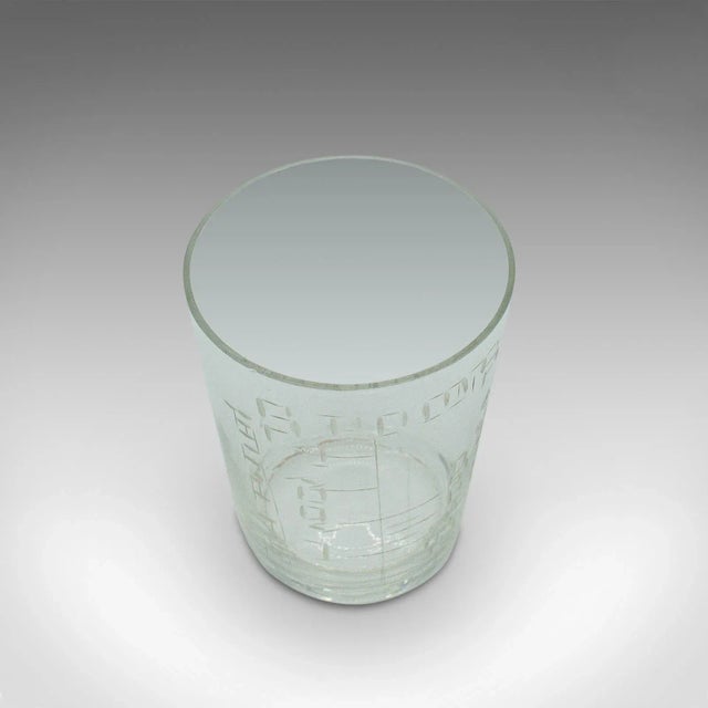 Glass 1880s Antique Victorian English Glass Apothecary Medicine Cup For Sale - Image 7 of 13