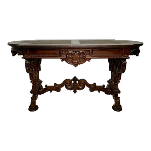 Mid 19th Century Antique J. & j.w. Meeks Rococo Library Table