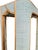 Vintage Custom Painted Baby Blue Gold Arched Pencil Reed Glass Shelving Unit Etagere For Sale In West Palm - Image 6 of 13