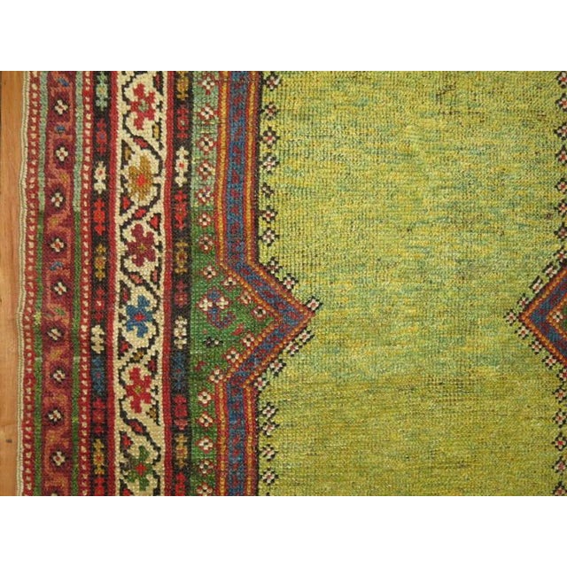 Lime Green Antique Persian Runner For Sale - Image 4 of 6