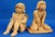 MEASUREMENTS: Seated girl: Height: 16 cm; Width: 14 cm; Depth: 10.5 cm; Kneeling girl: Height: 17.5 cm; Width: 13.5 cm;...